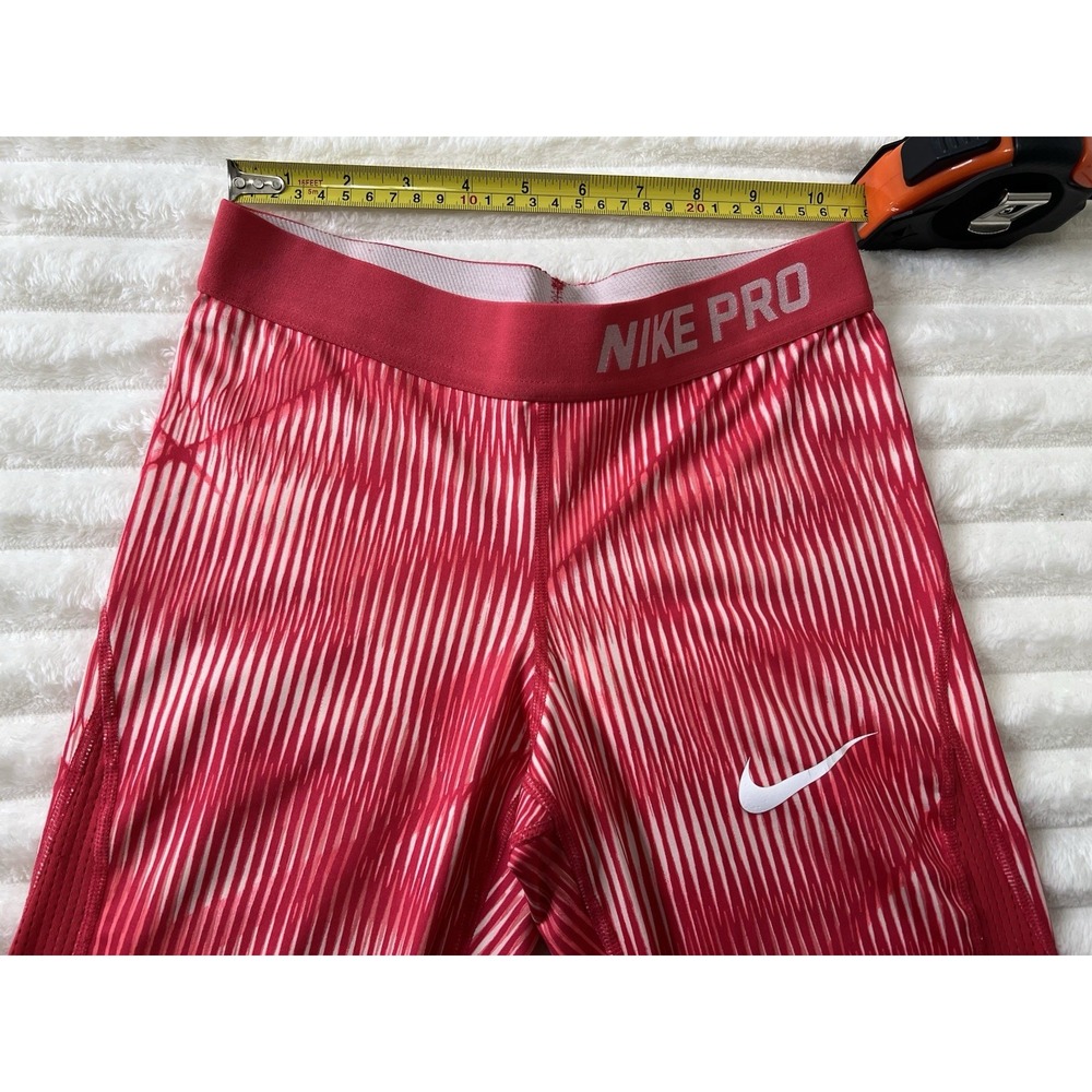 Nike Girls Womens Pro Hypercool Capris Sunblush/Light Fusion Red Size L View 6